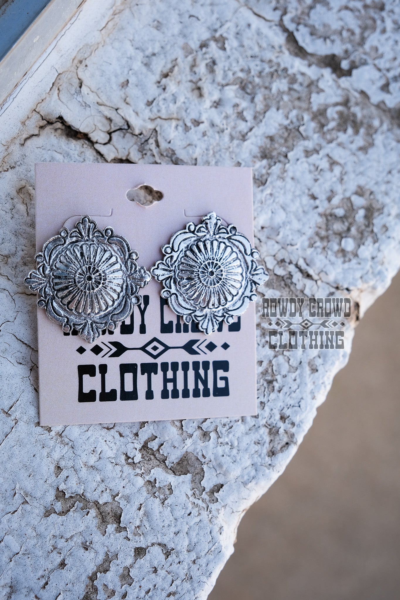 Western Accessories, Western Jewelry, Earrings for Women, Southwestern Jewelry, Western Jewelry Wholesale, Cowgirl Jewelry, Western Wholesale, Wholesale Accessories, Wholesale Jewelry, western boho earrings, concho earrings, stud earrings, silver stud concho, silver concho earrings